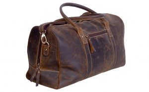 KomalC Leather Travel Duffel Bags