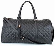 Women’s Quilted Leather Weekender Travel Bag